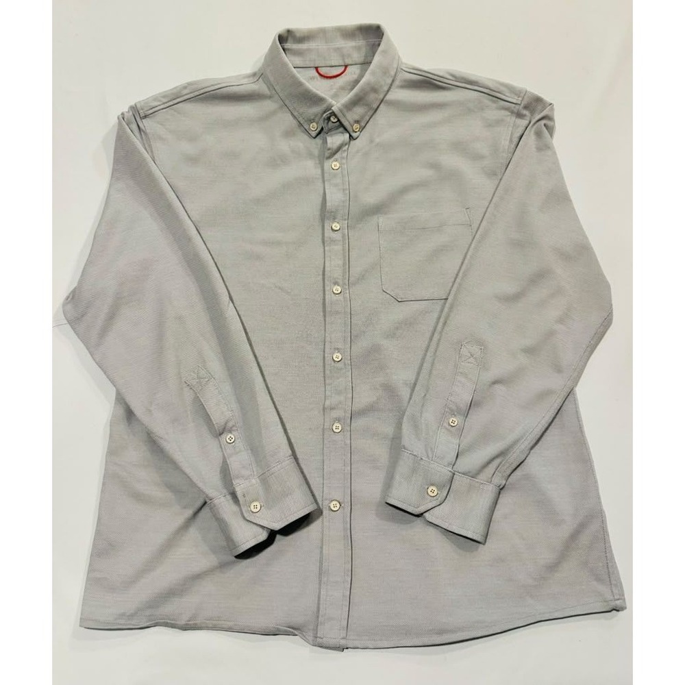 Western Rise Limitless Merino Wool Button-Down — Light Gray